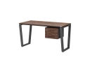 Стол прямой с подвесной тумбой 2 ящика, U-опора 1800x600x750 RM035-18x6 Дуб Апрельский шоколад/Серый