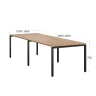 Cтол для переговоров, на П-образном каркасе 2300x1200x750 RM080-230x120 Дуб Юстус/Черный