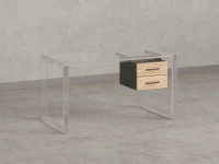 Тумба подвесная, два ящика 400x452x300 RM201-16х8 Вяз Швейцарский Светлый/Серый