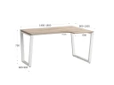 Стол угловой, U-опора, правый 1600x600/900x750, RM050-16x6-9 Дуб Маувелла/Белый