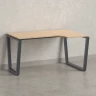 Стол угловой, U-опора, правый 1800x900/1200x750, RM050-18x9-12 Вяз Швейцарский светлый/Серый