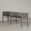 Бенч-система в 1 ряд, 2 рабочих места 5 тканевых экранов 2000x700x750 RM167-1-20x7 Дуб Апрельский шоколад/Серый
