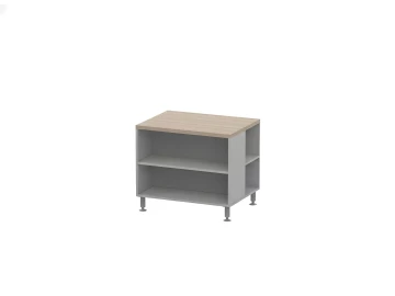 Тумба для копира на цокольных опорах 800х600х690 RB014-80х60 Дрифтвуд/Серый