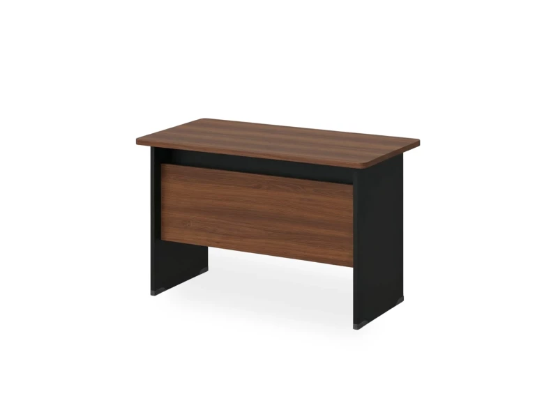 BRL RB001-140х65 Стол прямой с вогнутой столешницей 650 мм 1400х650х740 Орех Вармия/Черный