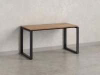 Стол прямой на O-образных опорах 1600x600x750 RM002-16x6 Дуб Юстус/Черный