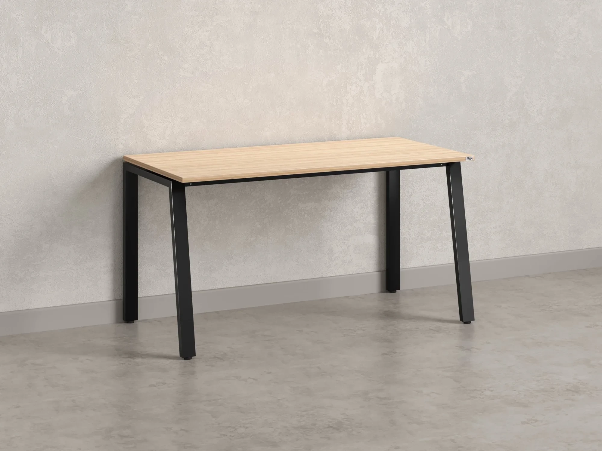 Стол прямой на Л-образных опорах 1000x700x750 RM004-10x7 Вяз Швейцарский светлый/Черный