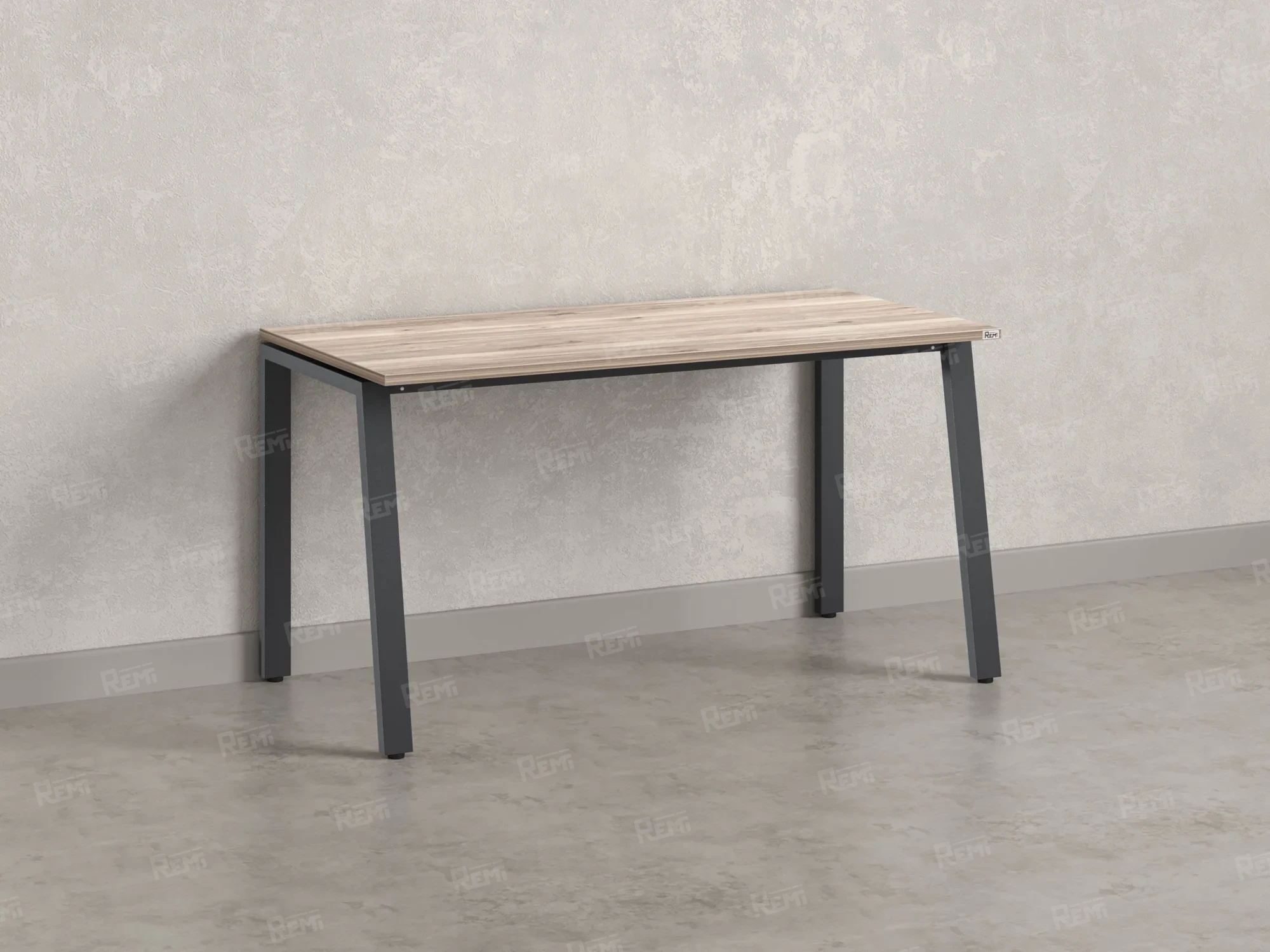 Стол прямой на Л-образных опорах 1800x800x750 RM004-18x8 Дуб Маувелла/Серый