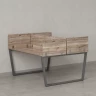 Бенч-система, 2 рабочих места, 5 ЛДСП экранов 1000x1600x750 RM172-4-10x16 Дуб Маувелла/Серый