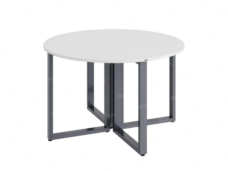 Круглый стол на О-образных опорах 1300x1300x750 RM187-13x13 Белый/Серый