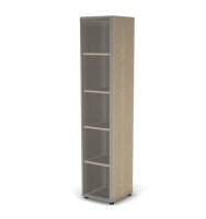 Шкаф узкий, RE099 З/С ХДФ 39,9x42x197 см Акация светлый/Акация светлый, Серия Еврова | Europe