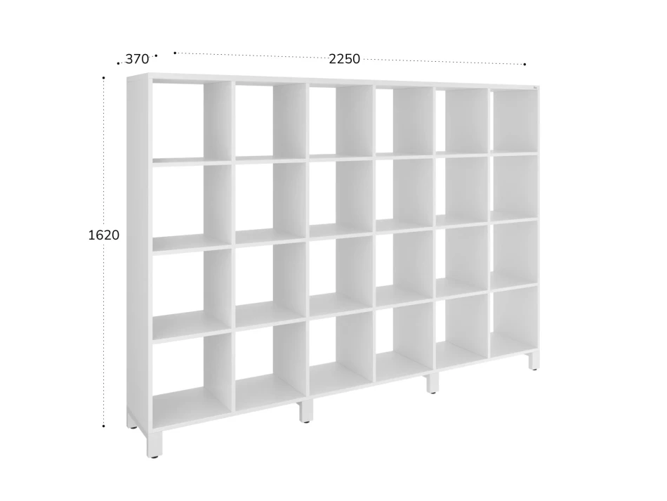 Стеллаж, 24 ячейки 2250х370х1620 RM141-225x37 Белый/Белый