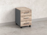 Тумба мобильная, 3 ящика 400x500x600 RM120-40x50 Дуб Маувелла/Серый