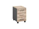 Тумба мобильная, 3 ящика 400x500x600 RM120-40x50 Дуб Маувелла/Серый