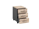 Тумба мобильная, 3 ящика 400x500x600 RM120-40x50 Дуб Маувелла/Серый