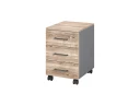 Тумба мобильная, 3 ящика 400x500x600 RM120-40x50 Дуб Маувелла/Серый