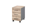 Тумба мобильная, 3 ящика 400x500x600 RM120-40x50 Дуб Маувелла/Серый