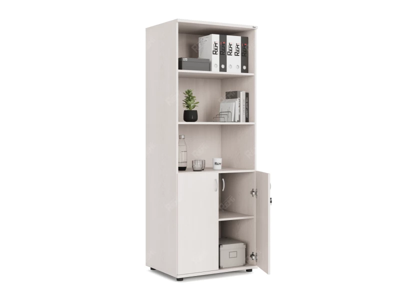 Шкаф комбинированный RLG037 700х550х1830 Дуб Молочный, Серия ЛАЙТ | LIGHT