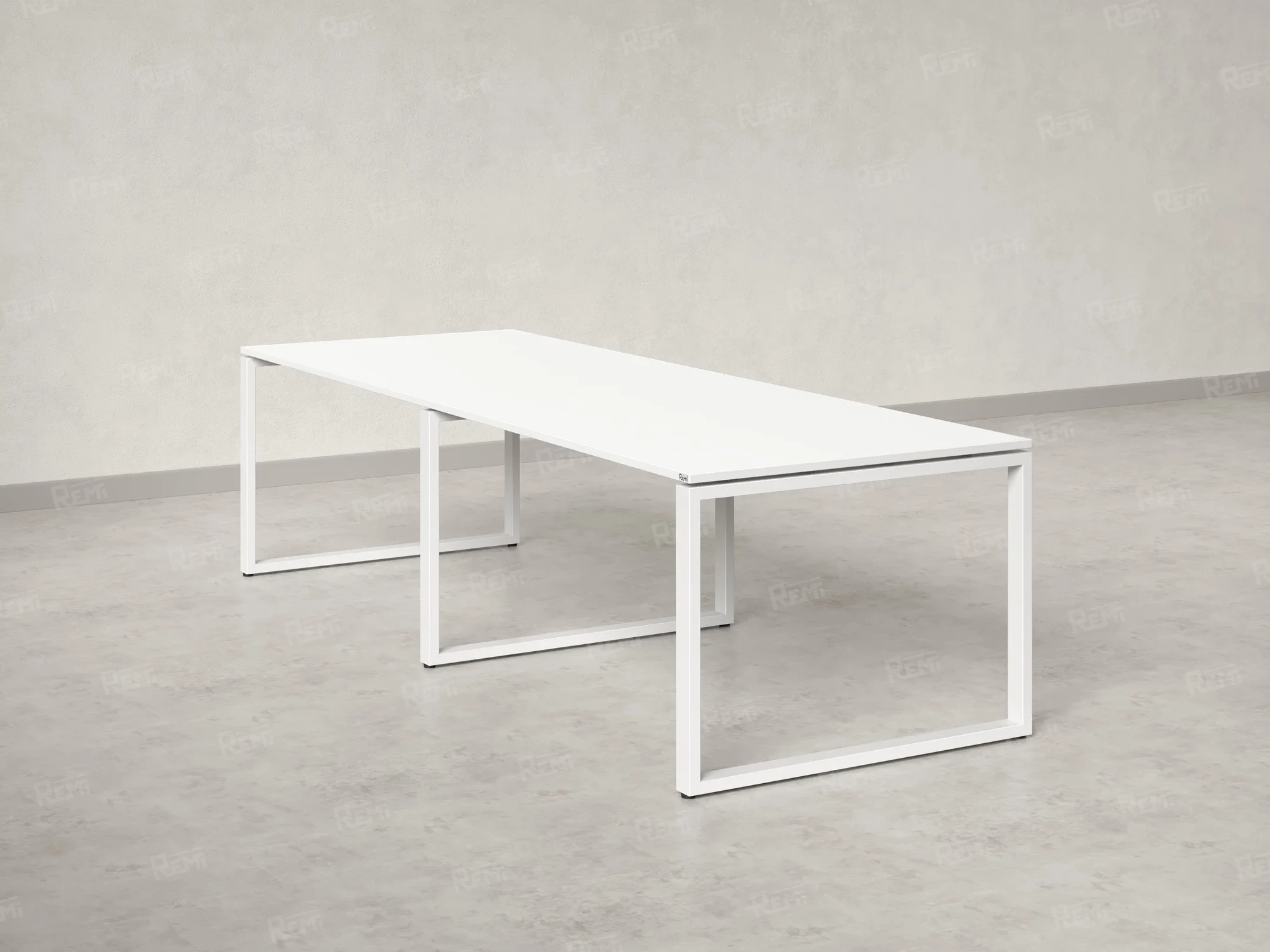 Cтол для переговоров, на О-обазном каркасе 2500x1400x750 RM081-250x140 Белый/Белый