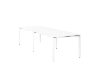 Cтол для переговоров, на П-образном каркасе 2300x1250x750 RM080-230x125 Белый/Белый
