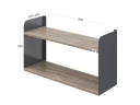 Полка настенная 900x300x500 RM190-90x30 Дуб Маувелла/Серый