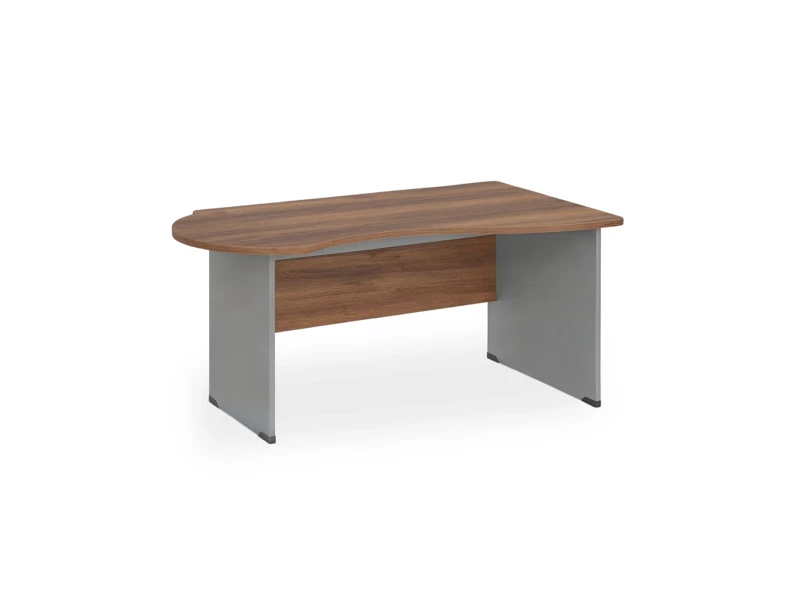 BRL RB004-140х80R Стол асимметричный правый 1400х800х740 Орех Вармия/Серый вулкан-кий