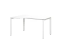 Стол угловой, П-опора, левый 1400x800/1000x750, RM053-14x8-10 Белый/Белый