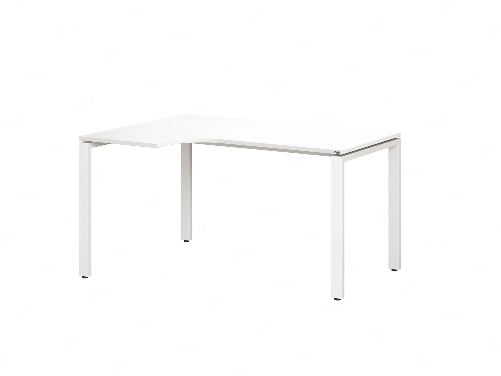 Стол угловой, П-опора, левый 1400x800/1000x750, RM053-14x8-10 Белый/Белый