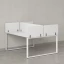 Бенч-система, 2 рабочих места, 5 тканевых экранов 1600x1600x750 RM169-3-16x16 Белый/Белый