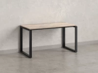 Стол прямой на O-образных опорах 2000x700x750 RM002-20x7 Дуб Маувелла/Черный