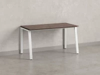 Стол прямой на Л-образных опорах 1000x700x750 RM004-10x7 Дуб Апрельский шоколад/Белый