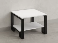 Журнальный стол с полкой 1100x700x550 RM181-11x7 Белый/Черный