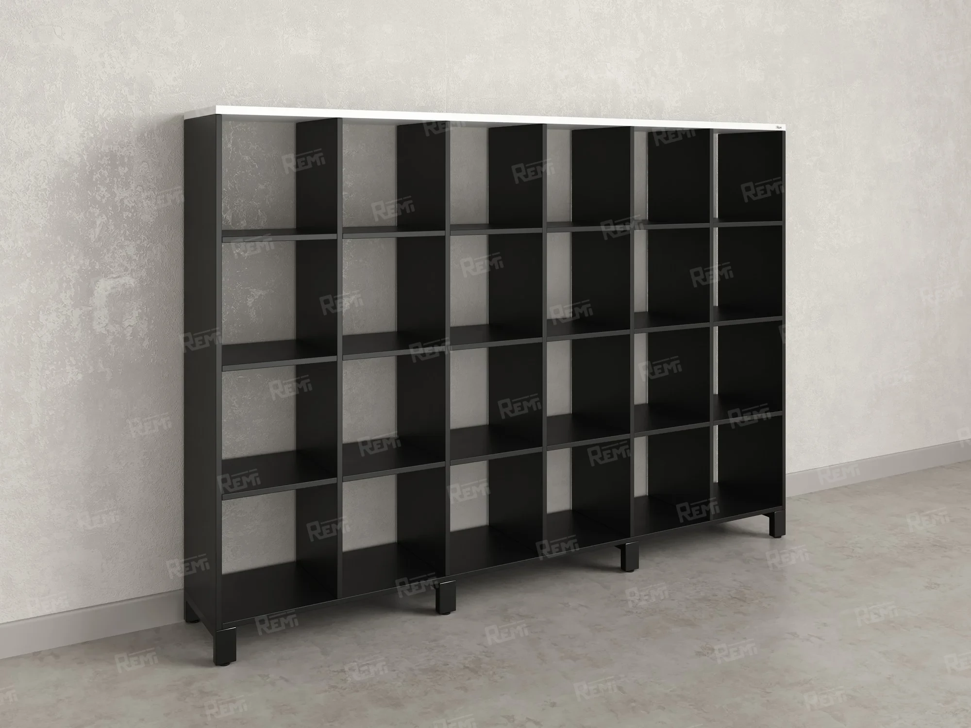 Стеллаж, 24 ячейки 2250х370х1620 RM141-225x37 Белый/Черный
