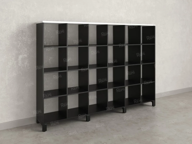 Стеллаж, 24 ячейки 2250х370х1620 RM141-225x37 Белый/Черный