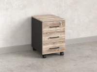 Тумба мобильная, 3 ящика 400x500x600 RM120-40x50 Дуб Маувелла/Черный