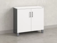 Шкаф низкий распашной, 2 уровня 900x420x850 RM147-90x42 Белый/Серый