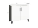 Шкаф низкий распашной, 2 уровня 900x420x850 RM147-90x42 Белый/Серый
