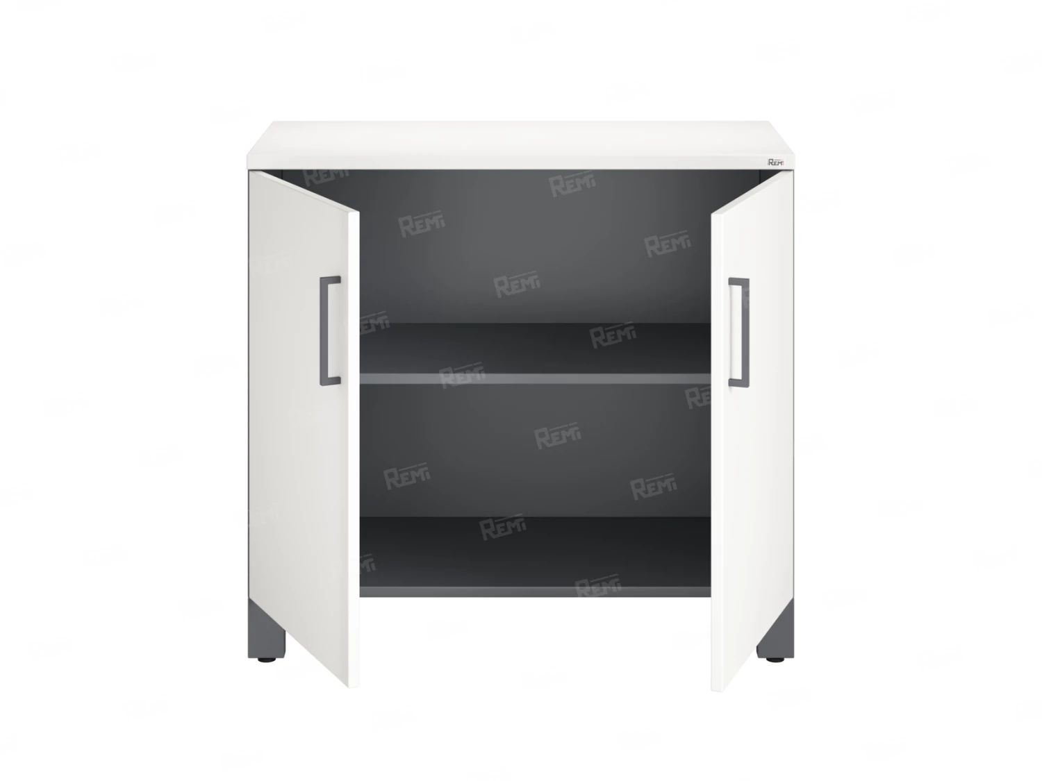 Шкаф низкий распашной, 2 уровня 900x420x850 RM147-90x42 Белый/Серый