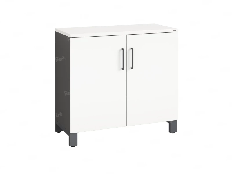 Шкаф низкий распашной, 2 уровня 900x420x850 RM147-90x42 Белый/Серый
