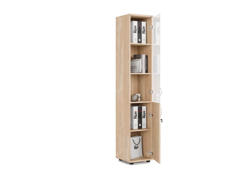Шкаф комбинированный RLG032 350х350х1830 Дуб Сонома, Серия ЛАЙТ | LIGHT