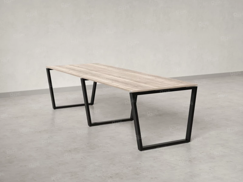 Cтол для переговоров, на V-обазном каркасе 2200x1600x750 RM082-220x160 Дуб Маувелла/Черный