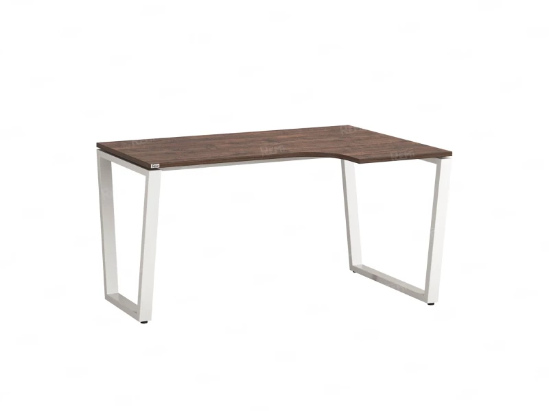 Стол угловой, U-опора, правый 1800x900/1200x750, RM050-18x9-12 Дуб Апрельский шоколад/Белый