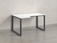 Стол угловой, О-опора, левый 1600x800/1000x750, RM055-16x8-10 Белый/Серый