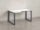 Стол угловой, О-опора, левый 1600x800/1000x750, RM055-16x8-10 Белый/Серый
