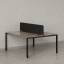 Бенч-система, 2 рабочих места, с одним тканевым экраном 1800x1200x750 RM165-1-18x12 Дуб Маувелла/Черный