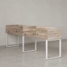 Бенч-система в 1 ряд, 2 рабочих места 5 ЛДСП экранов 2700x600x750 RM168-2-27x6 Дуб Маувелла/Белый