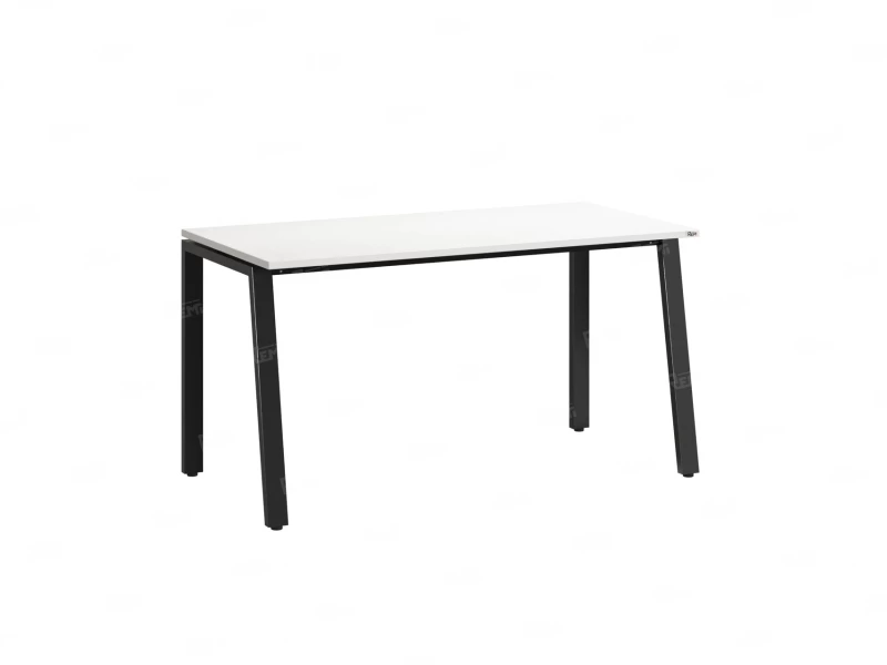 Стол прямой на Л-образных опорах 1400x800x750 RM004-14x8 Белый/Черный