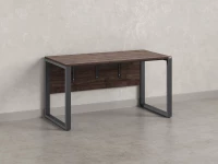 Стол прямой на О-образных опорах, экран ЛДСП 800x800x750 RM006-8x8 Дуб Апрельский шоколад/Серый