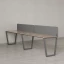 Бенч-система в 1 ряд, 2 рабочих места 2 тканевых экранов 3200x800x750 RM174-3-32x8 Дуб Маувелла/Серый