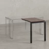 Брифинг прямой, с парящей столешнецей, на П-образном каркасе 1000x600x750 RM070-10x6 Дуб Апрельский шоколад/Черный