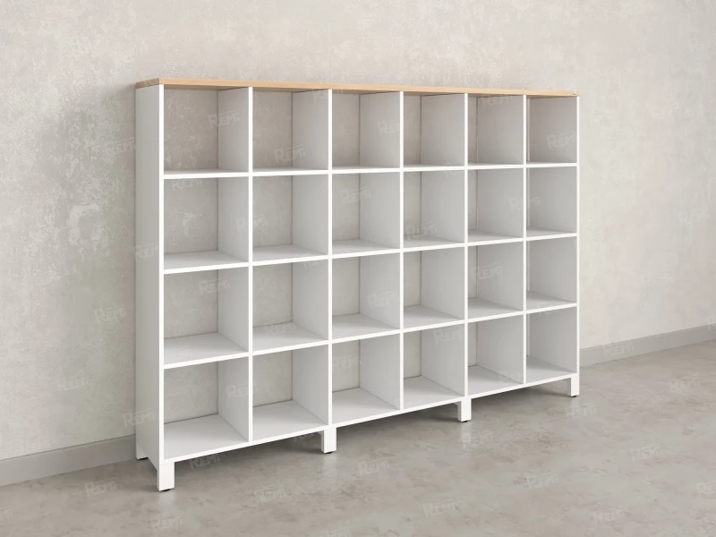 Стеллаж, 24 ячейки 2250х370х1620 RM141-225x37 Вяз Швейцарский светлый/Белый
